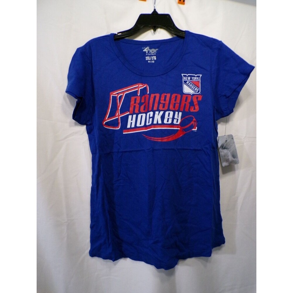 G-III 4Her by Carl Banks New York Rangers Women's T-Shirt 2XL Blue